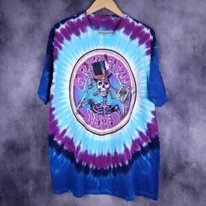 Liquid Blue Grateful Dead top hat magician skeleton shirt